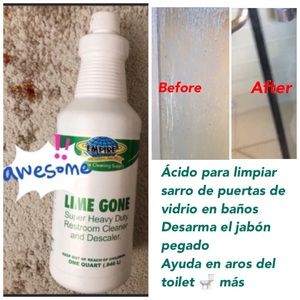 Lime Gone removes lime, scale rust, heavy …
